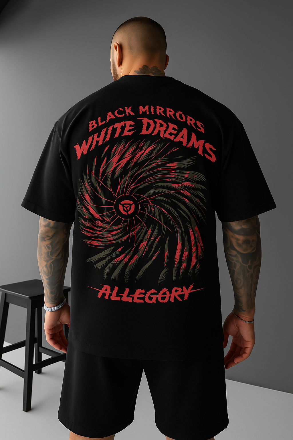 ALLEGORY | BLACK MIRRORS WHITE DREAMS | OVERSIZED T-SHIRT
