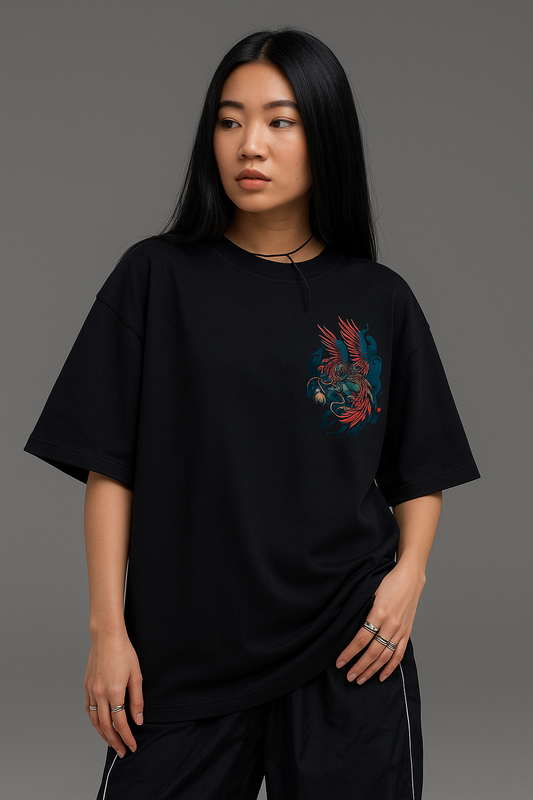 PHOENIX | BLACK | OVERSIZED TSHIRT