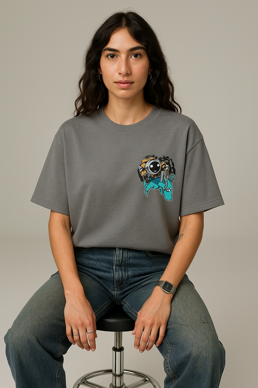 COSMIC CHAOS | GREY | OVERSIZED T-SHIRT